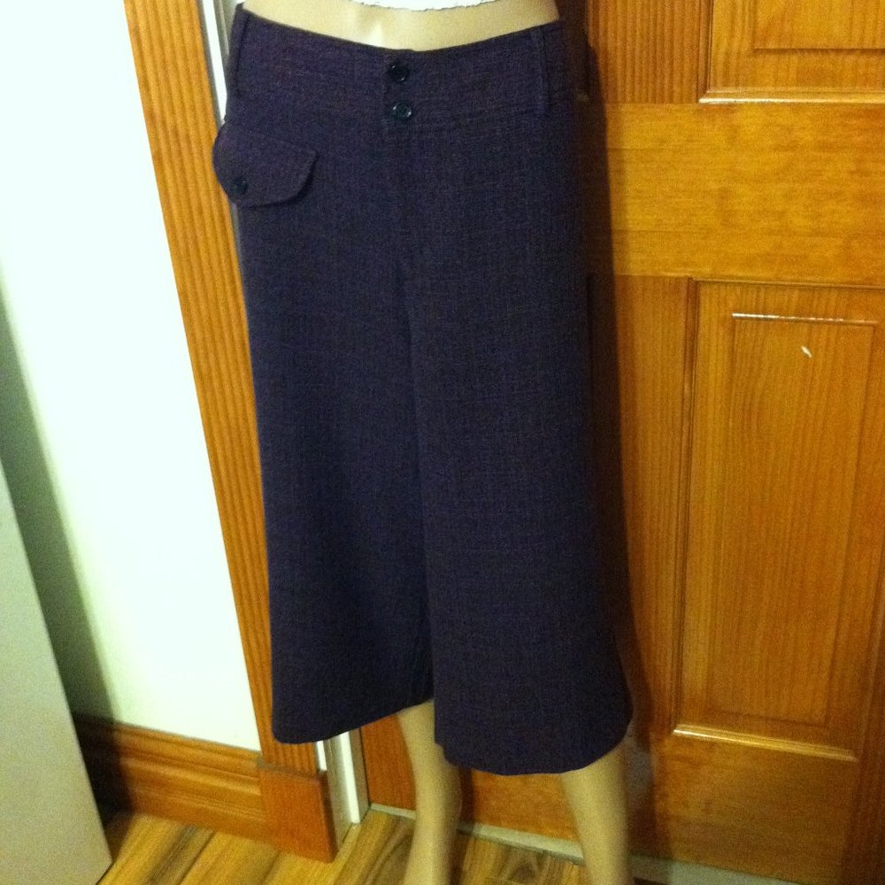 Courtenay Purple Tweed crop pants